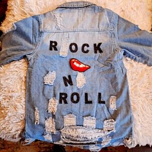 Ripped long Rock N Roll Jacket Shirt